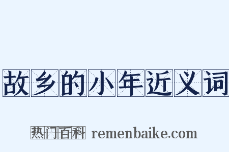 故乡的小年近义词是什么意思的图片